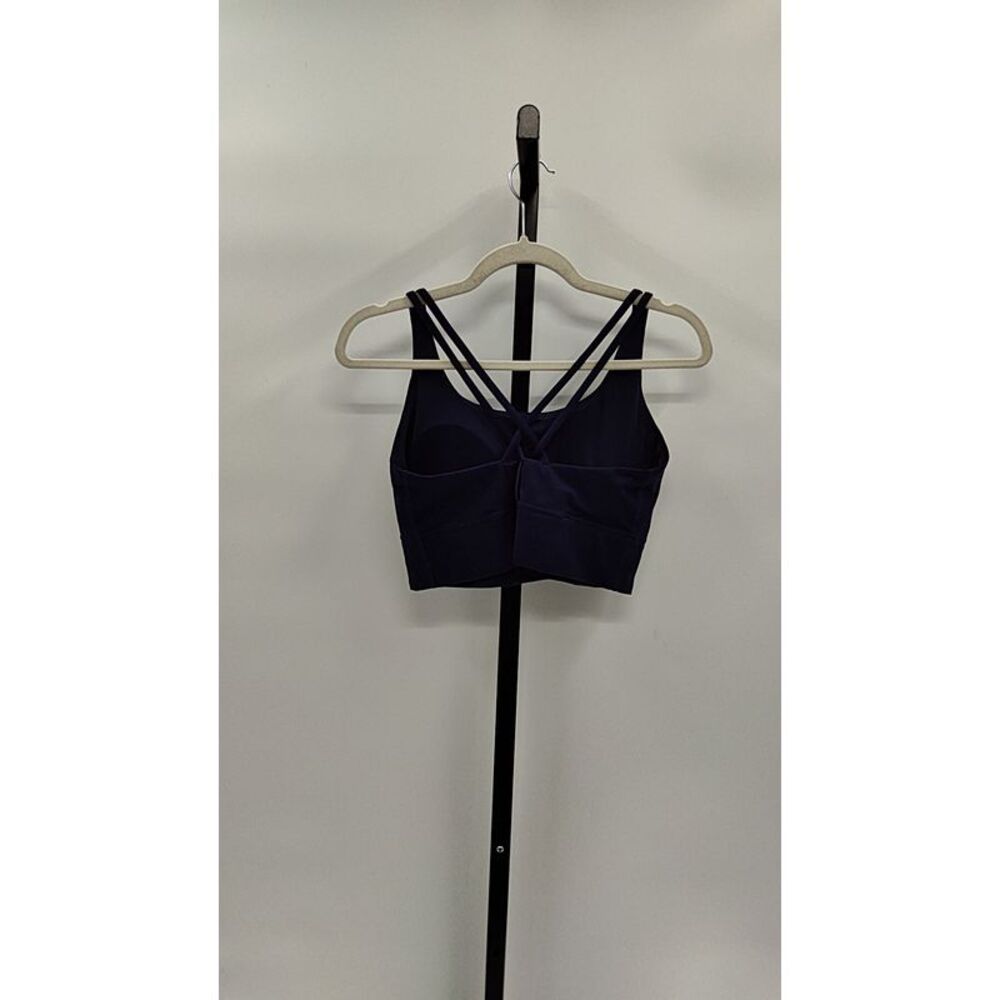 Quince Women Ultra-Form V Neck Cropped Tank Blue Sleeved Top L - Picture 2 of 2
